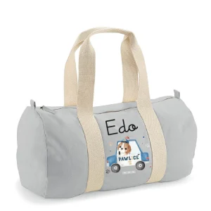 Borsone in cotone canvas personalizzato Cagnolino Pawlice