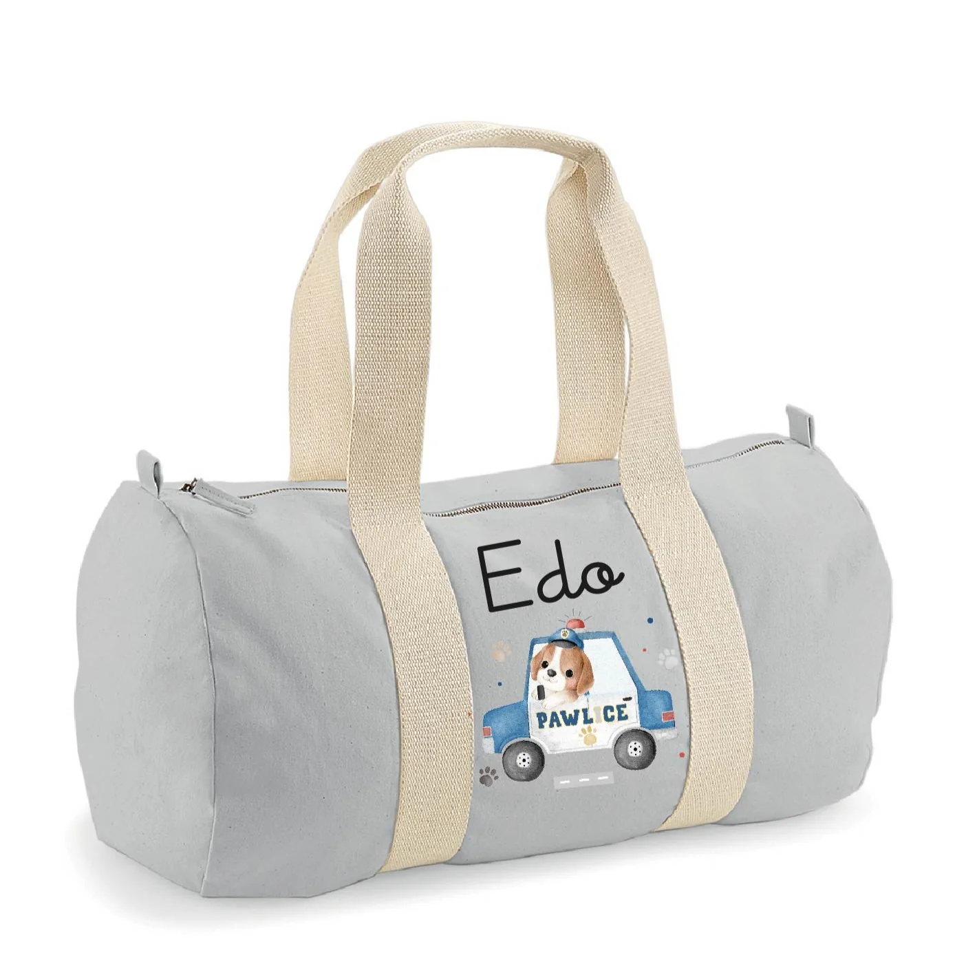 Borsone in cotone canvas personalizzato Cagnolino Pawlice - immagine 2