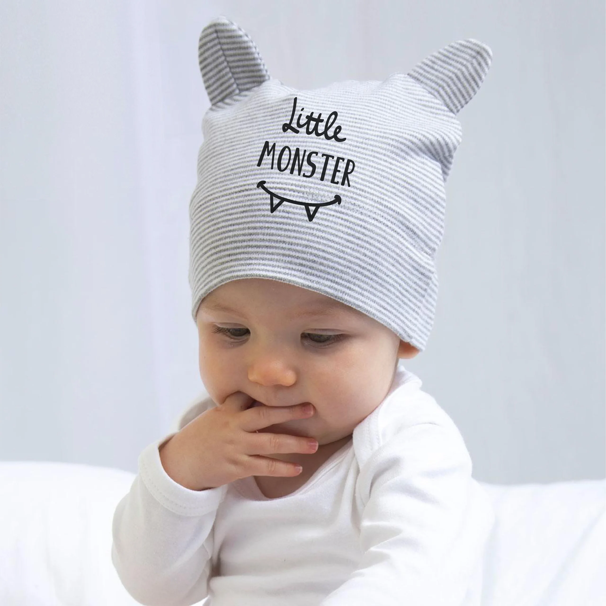 Cappellino a righe in cotone organico certicato - immagine 2