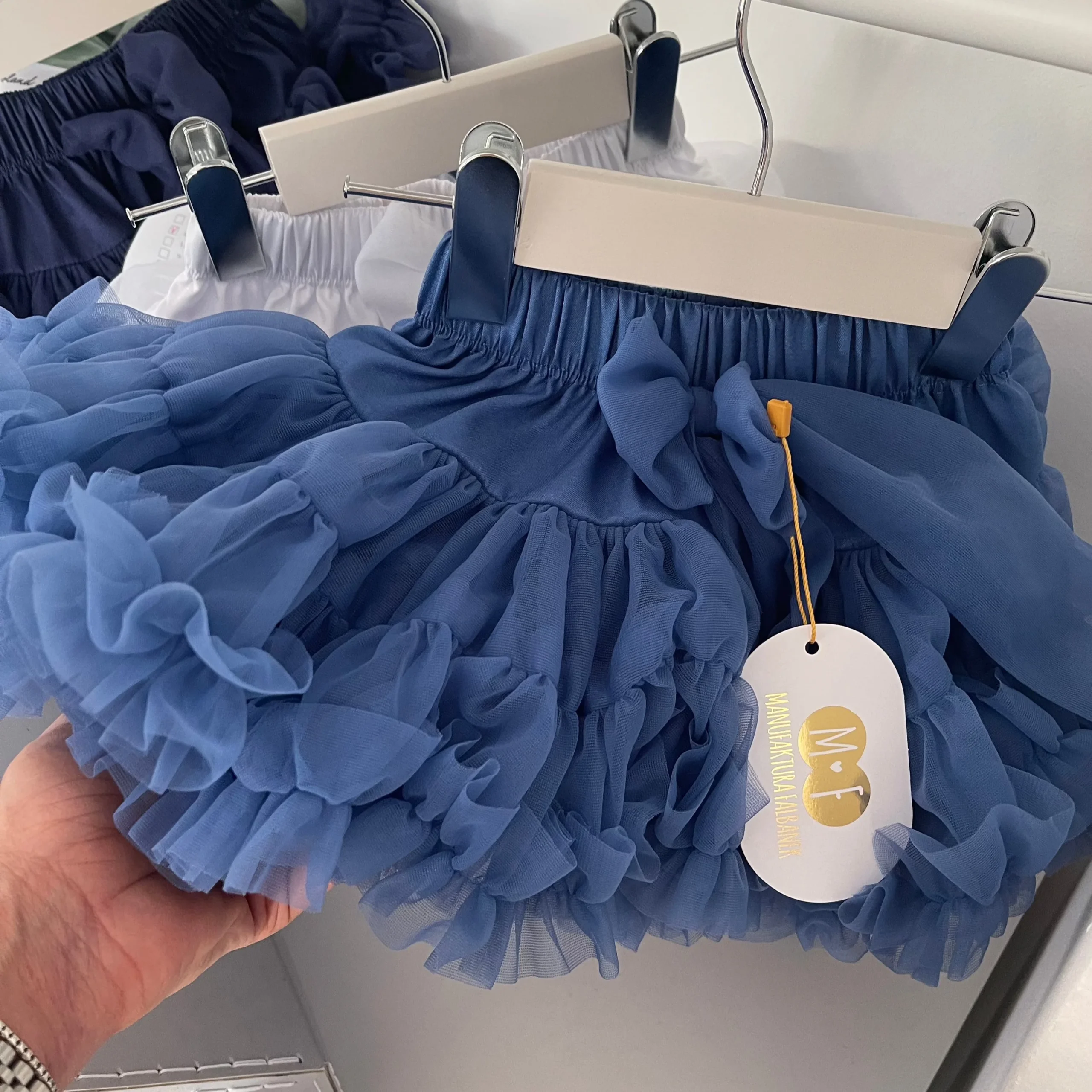 Gonna Ampia in Tulle Jeans - immagine 8