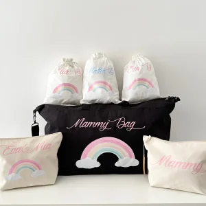 Set Borsone Family Arcobaleno adatto al parto