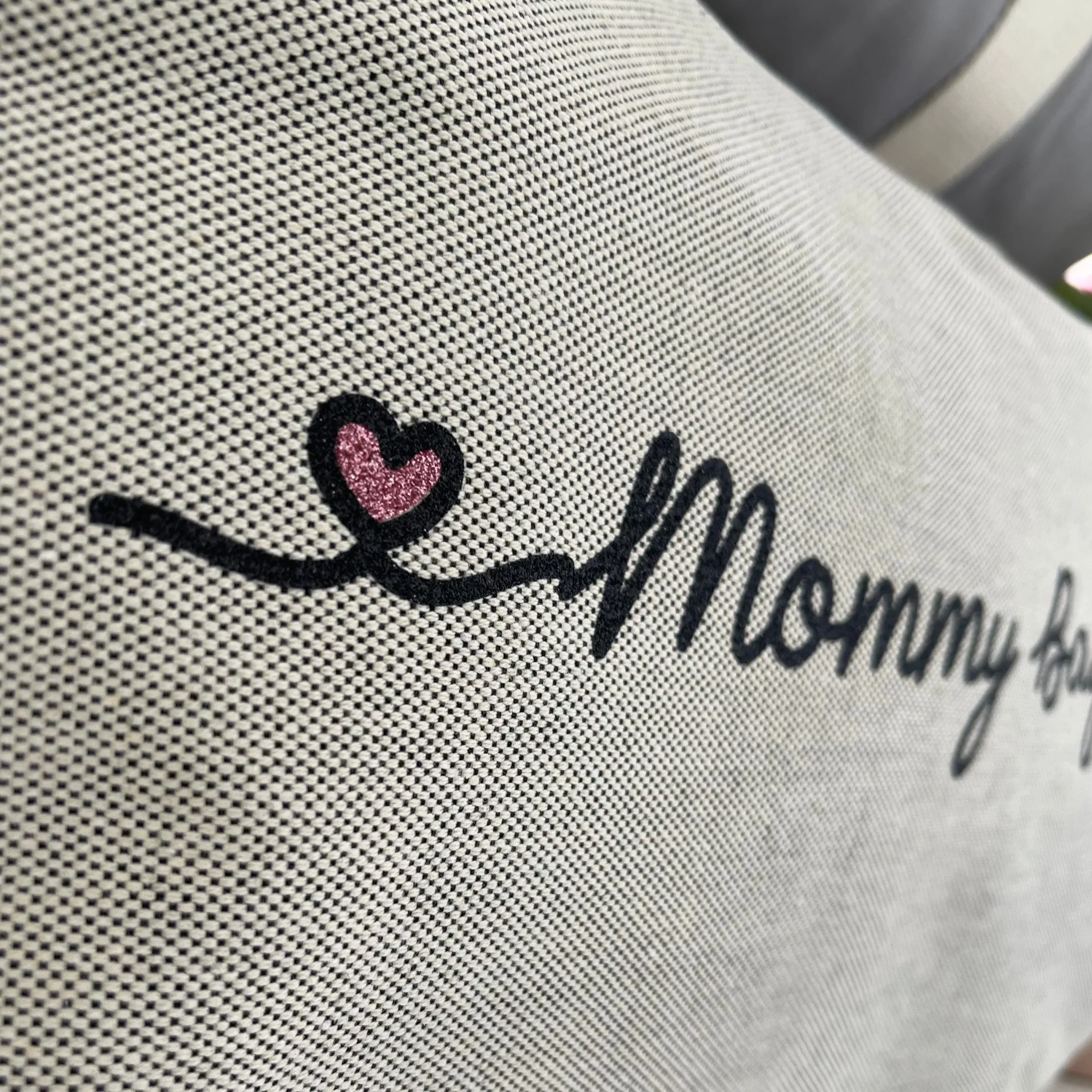 Borsone Mamma, 1 borsone Baby Grey e 2 Pochette con cuoricini Rosa/Azzurro - immagine 4