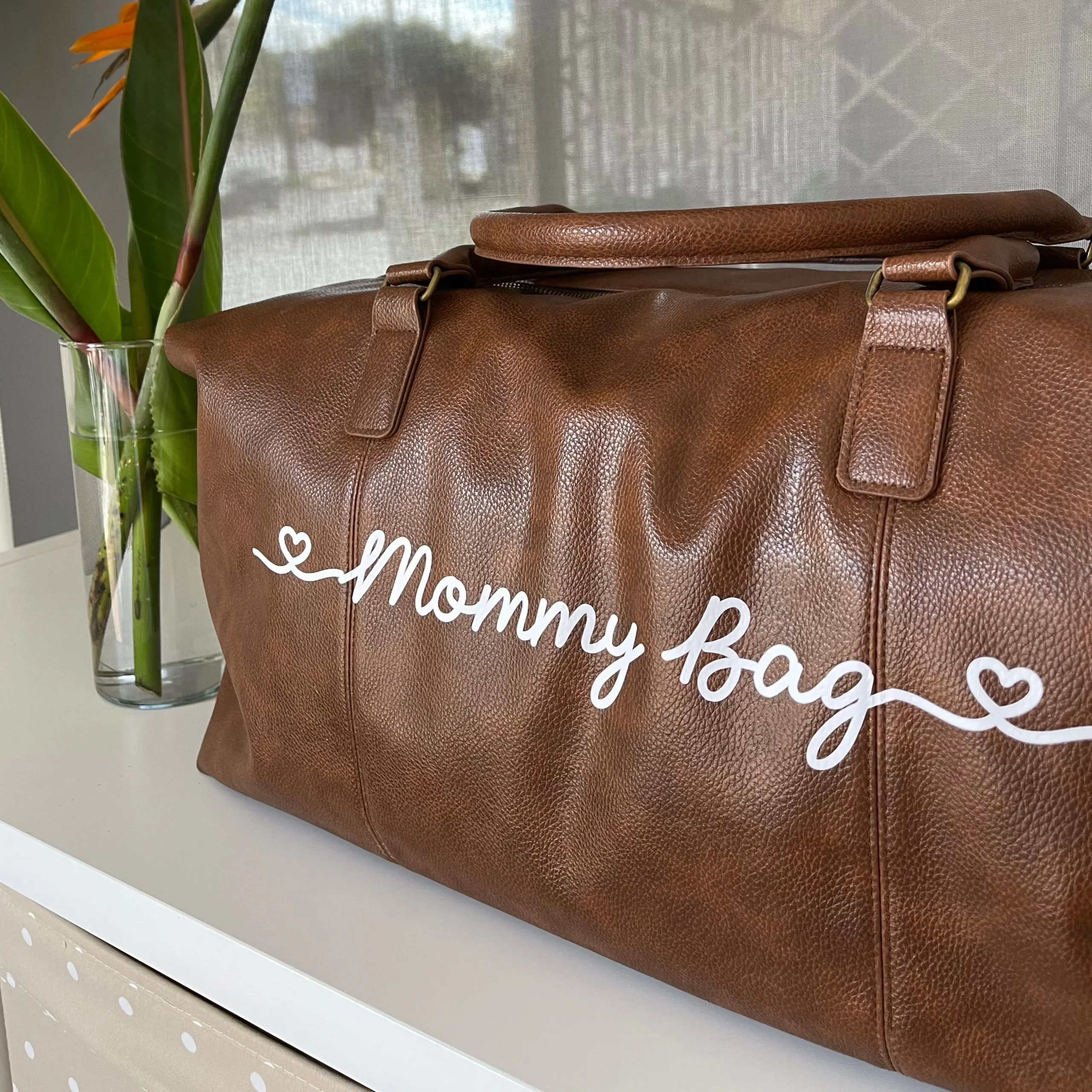 Borsone da viaggio in 100% pelle sintetica, classico ed elegante tasche e zip - immagine 4