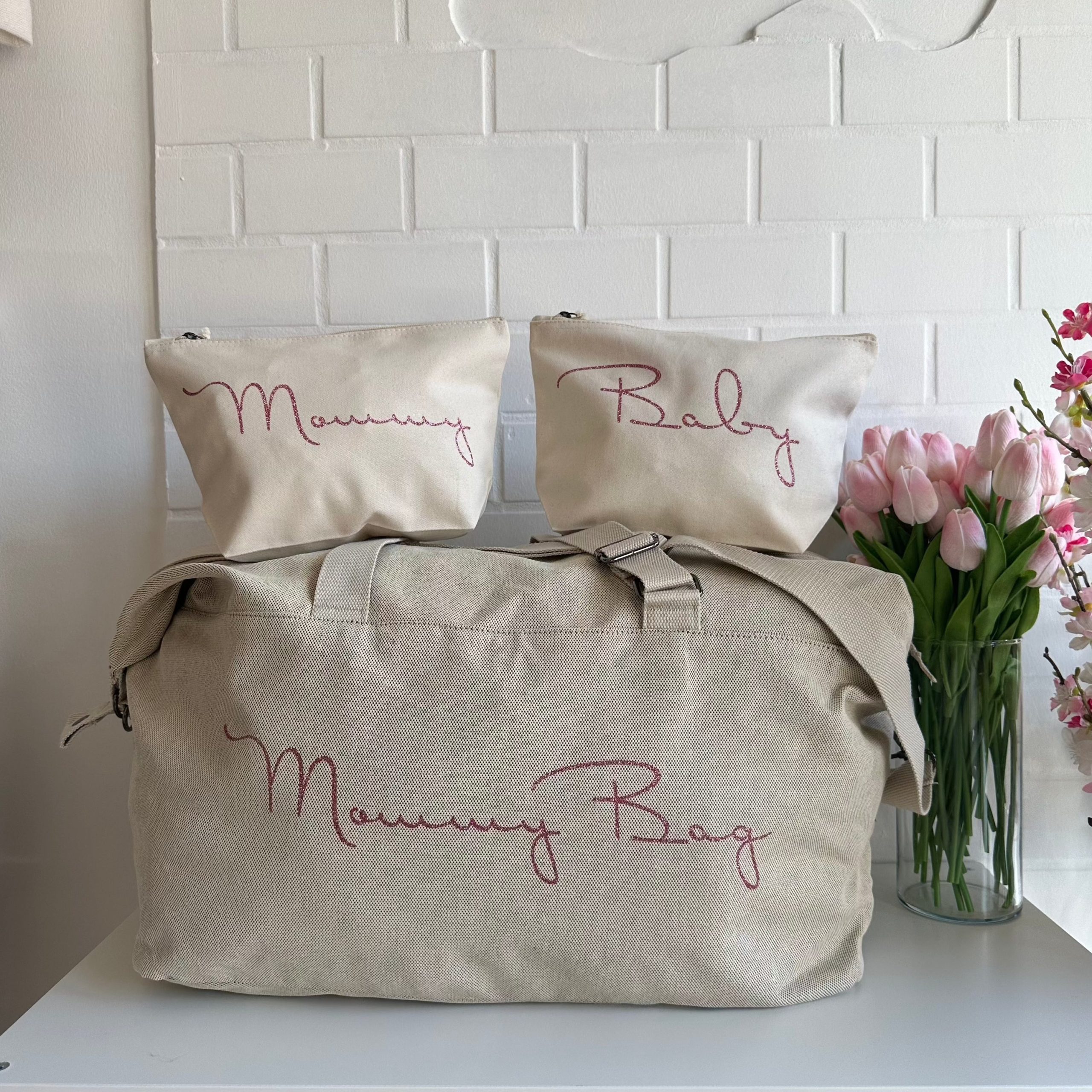 Borsone Mommy e due pochette Personalizzabili