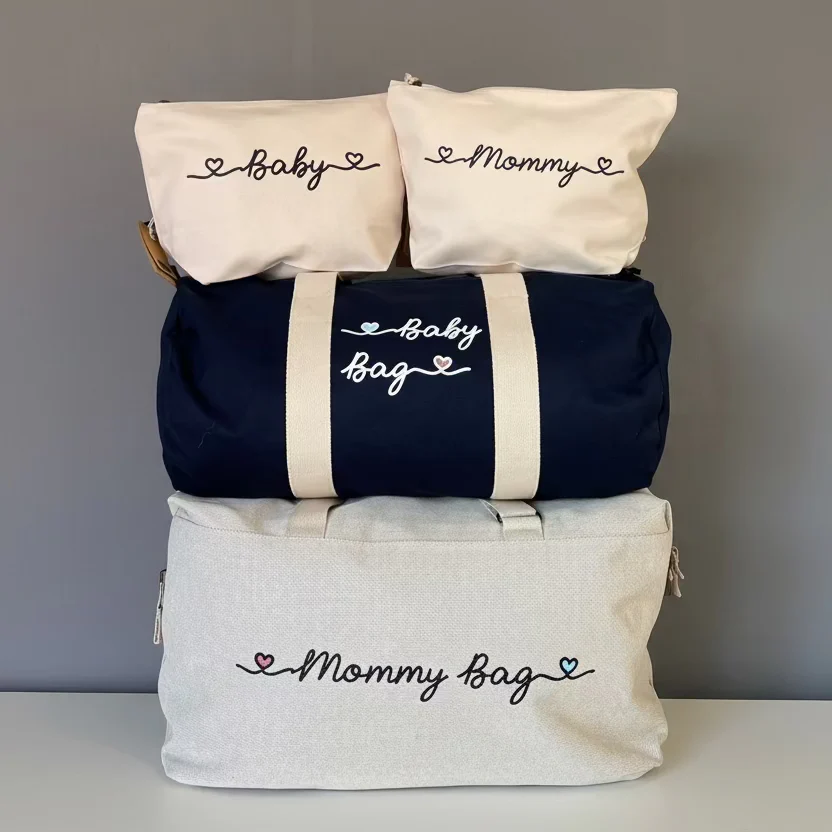 Borsone Mamma, 1 borsone Baby Blu e 2 Pochette