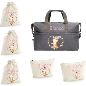 Borsone Giraffine in cotone personalizzato