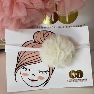 Fascia per capelli in tulle e cotone adatta ai neonati