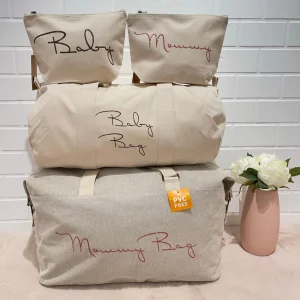 Borsone mamma, 1 borsone baby e 2 pochette Stilizzato