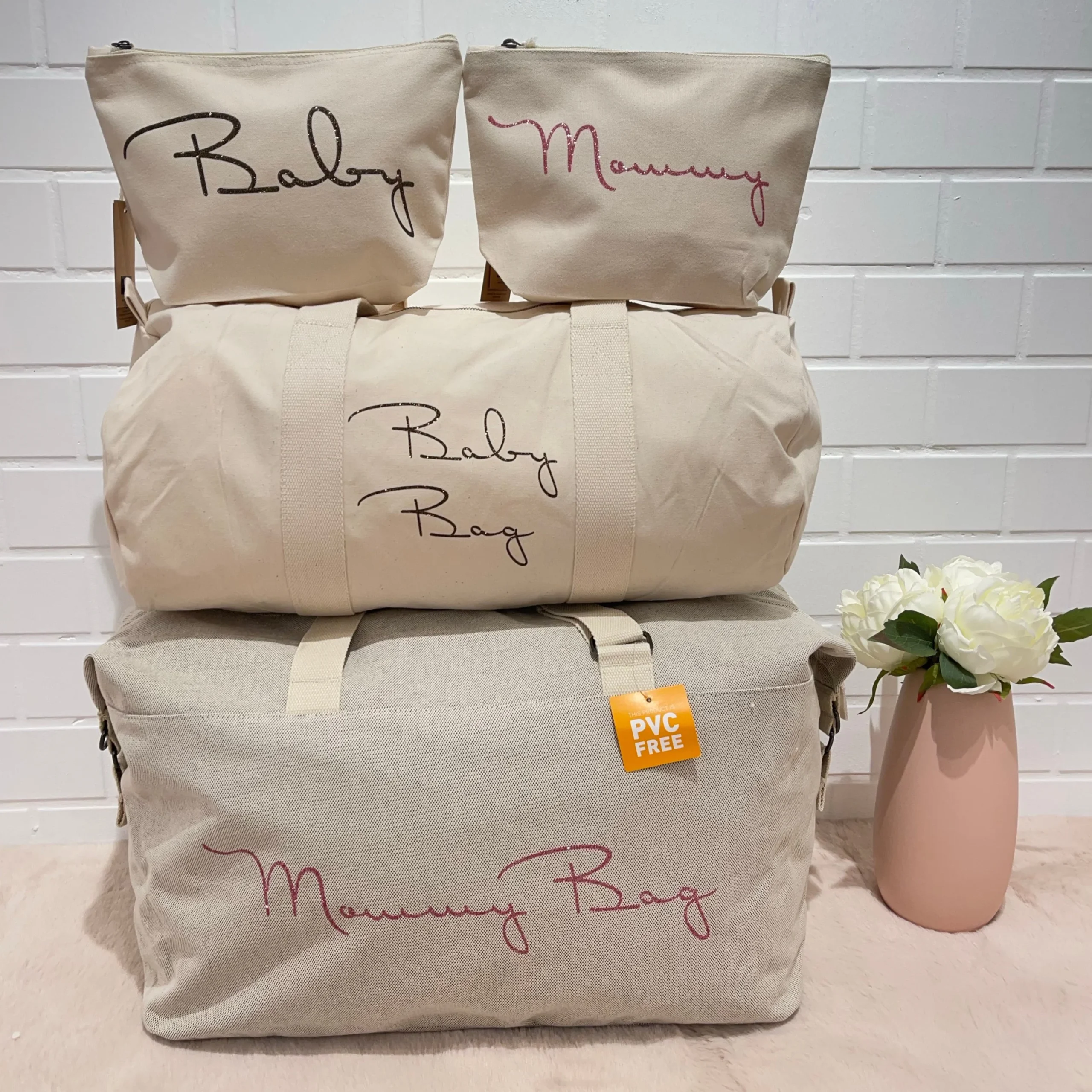 Borsone mamma, 1 borsone baby e 2 pochette Stilizzato - immagine 2