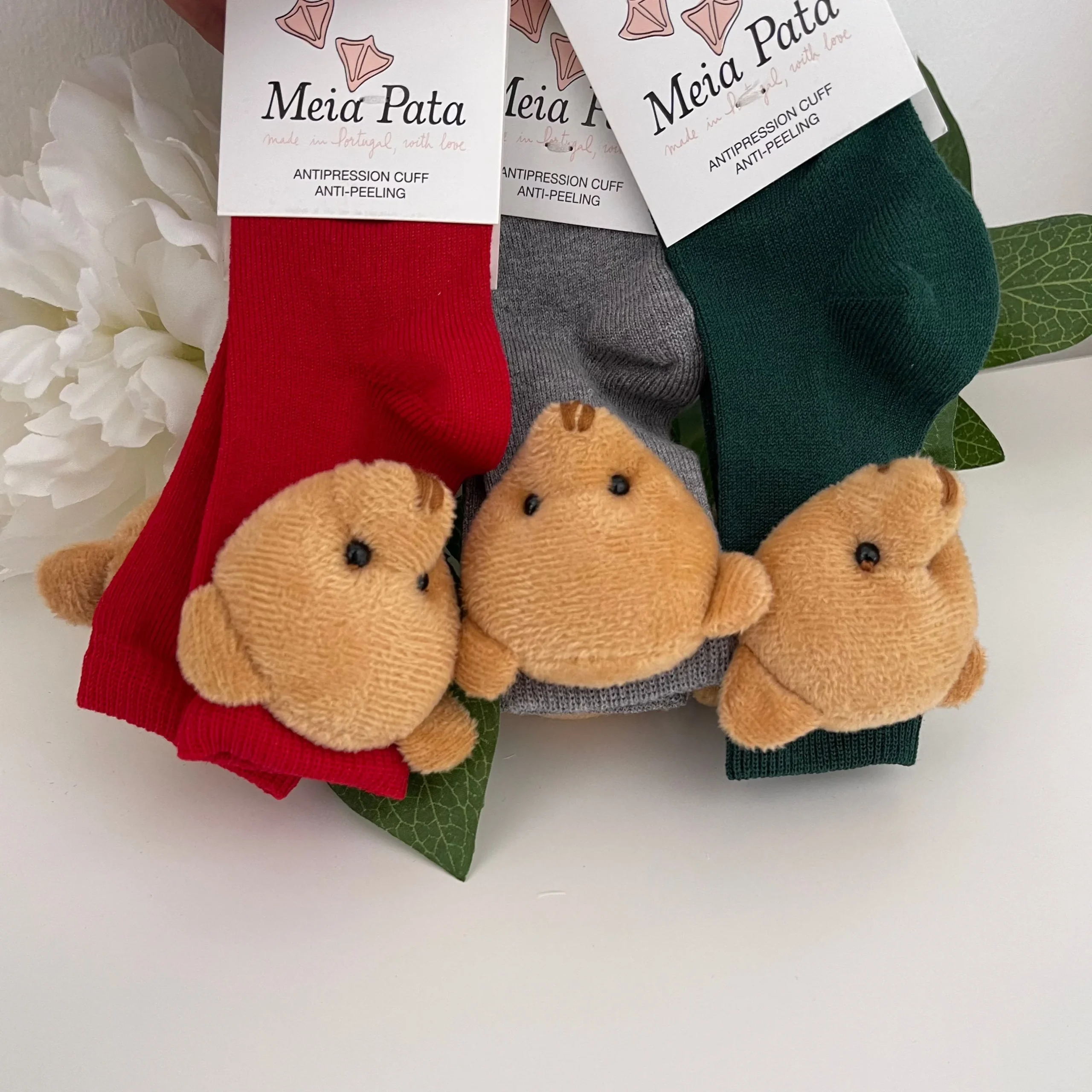 Calze bambini in cotone con orsetto Meia Pata Grigio - immagine 5