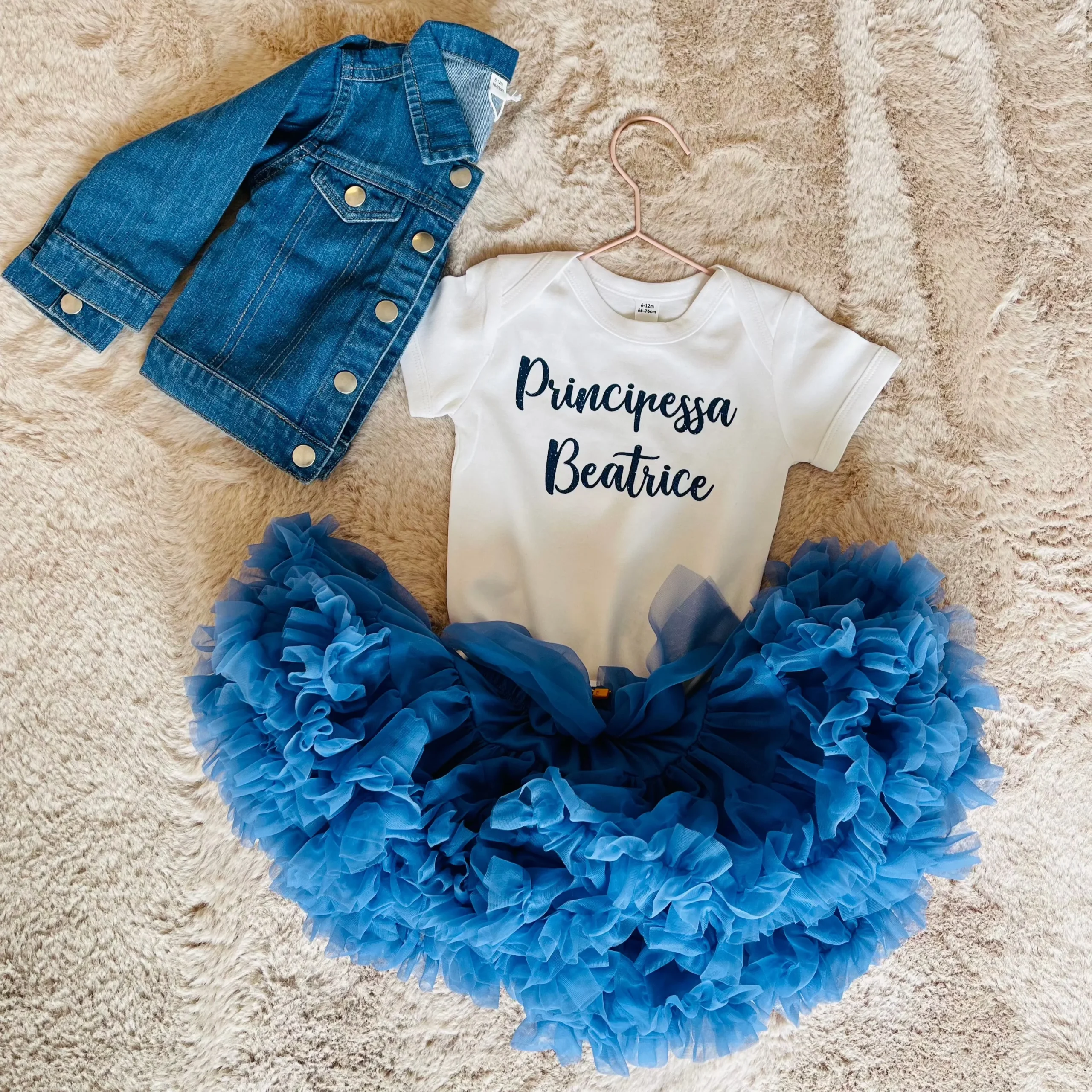 Gonna Ampia in Tulle Jeans - immagine 3