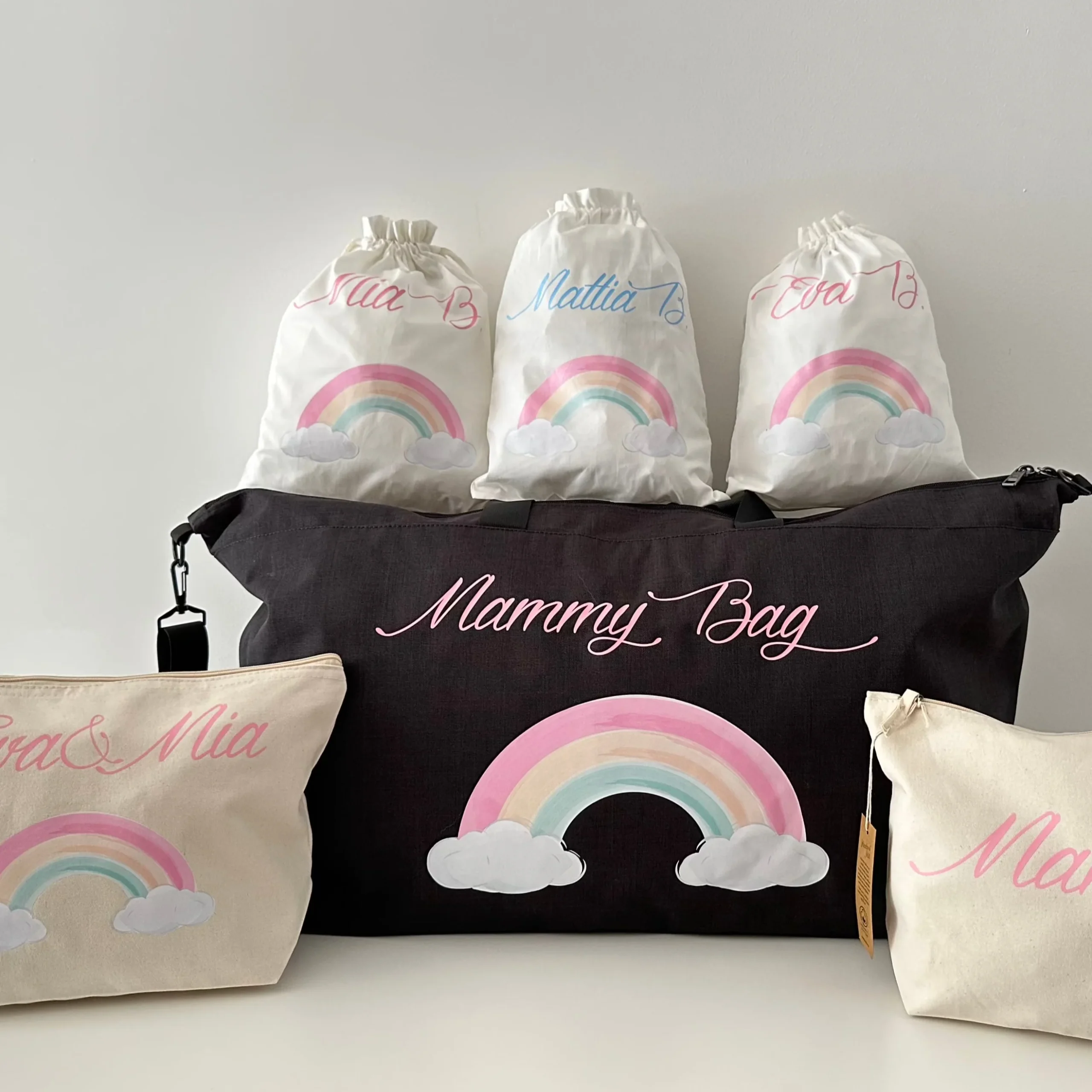 Set Borsone Family Arcobaleno adatto al parto - immagine 5