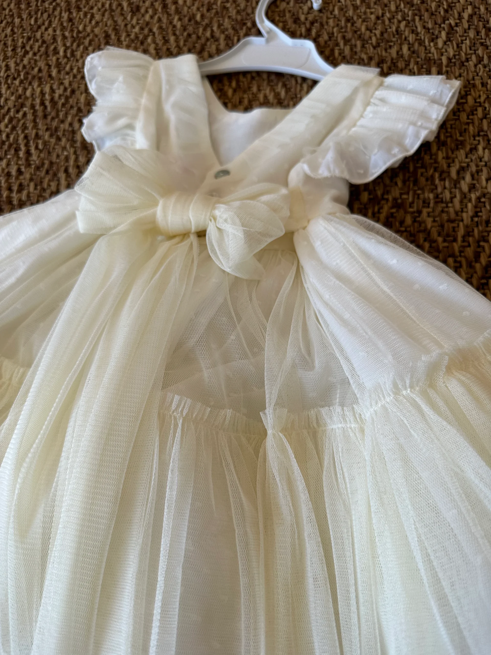 Abitino da cerimonia Bianco e Fiori Rosa da 2 a 6 anni - immagine 7