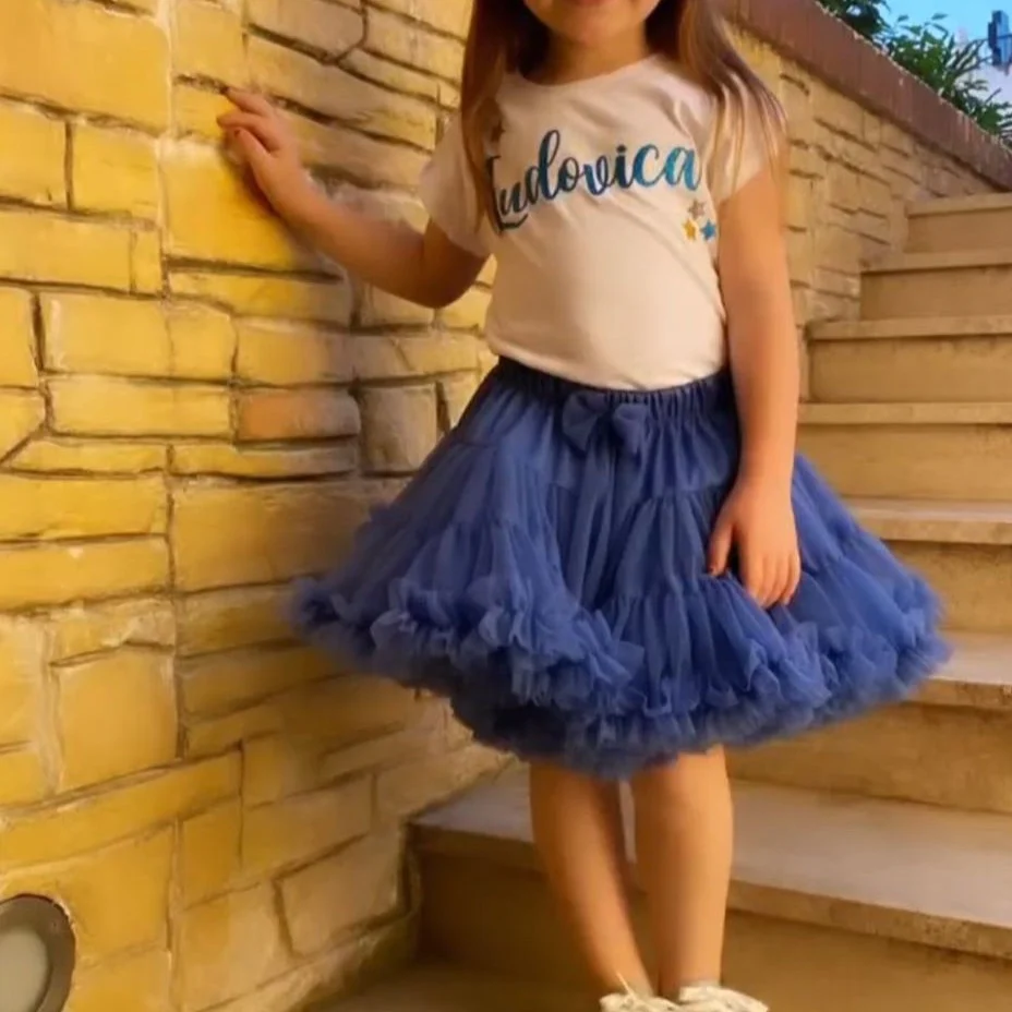 Gonna Ampia in Tulle Jeans - immagine 7