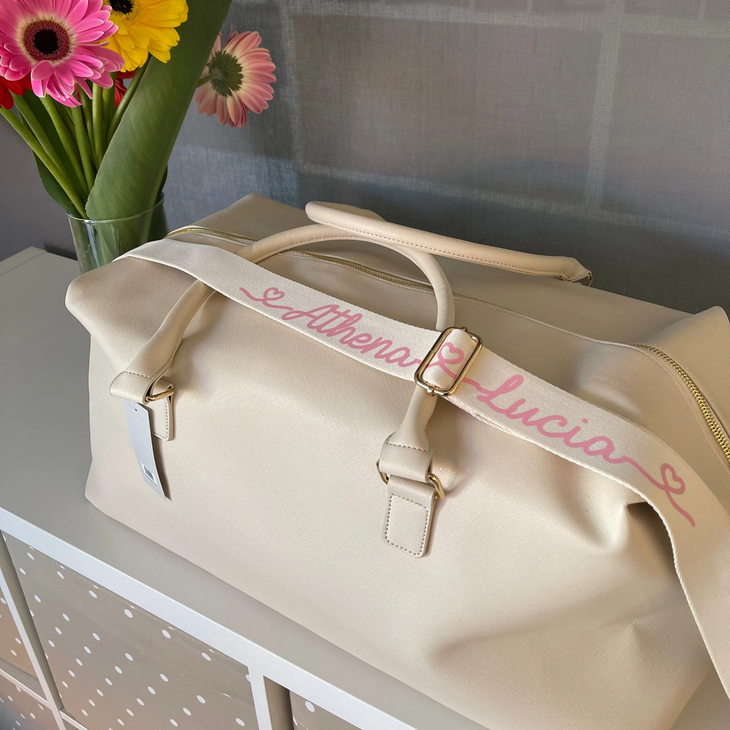 Borsone in simil Pelle con tracolla personalizzabile Oyster - immagine 6