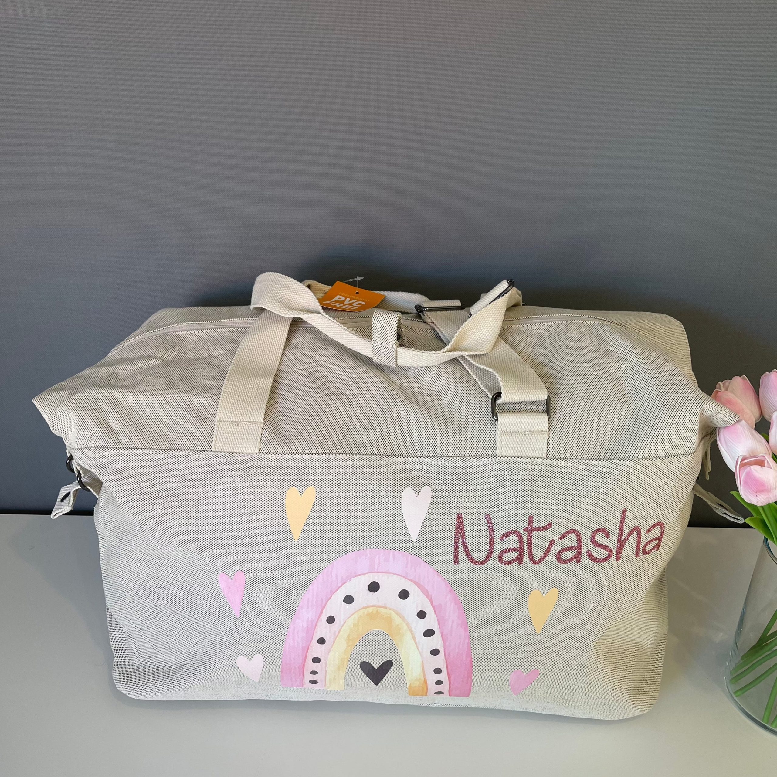 Borsone modello “Mommy” Arcobaleno e cuori Rosa - immagine 7