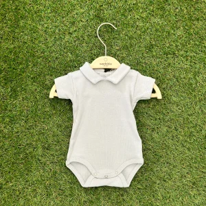 Tshirt body Azzurro con coleltto ed apertura