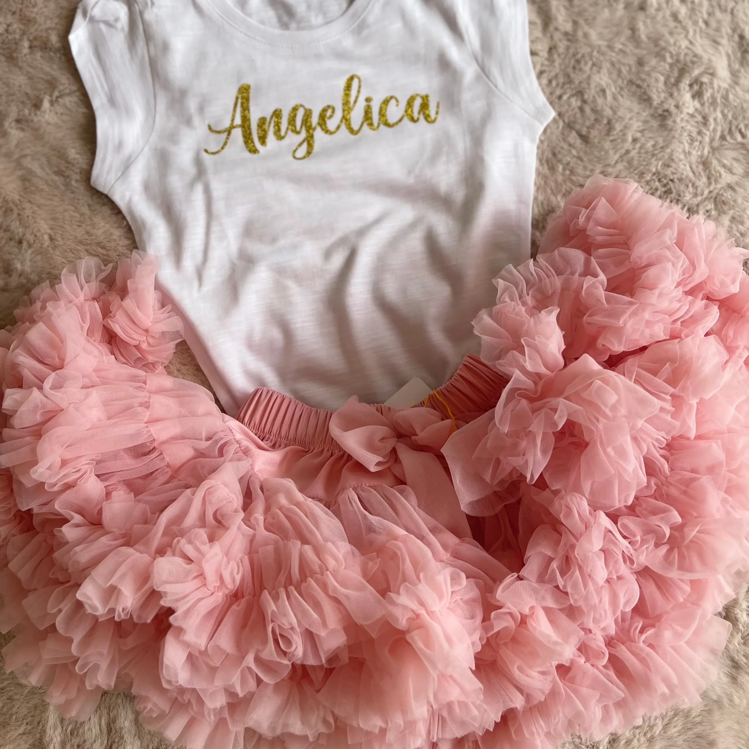 Gonna Ampia in Tulle Rosa Quarzo - immagine 4