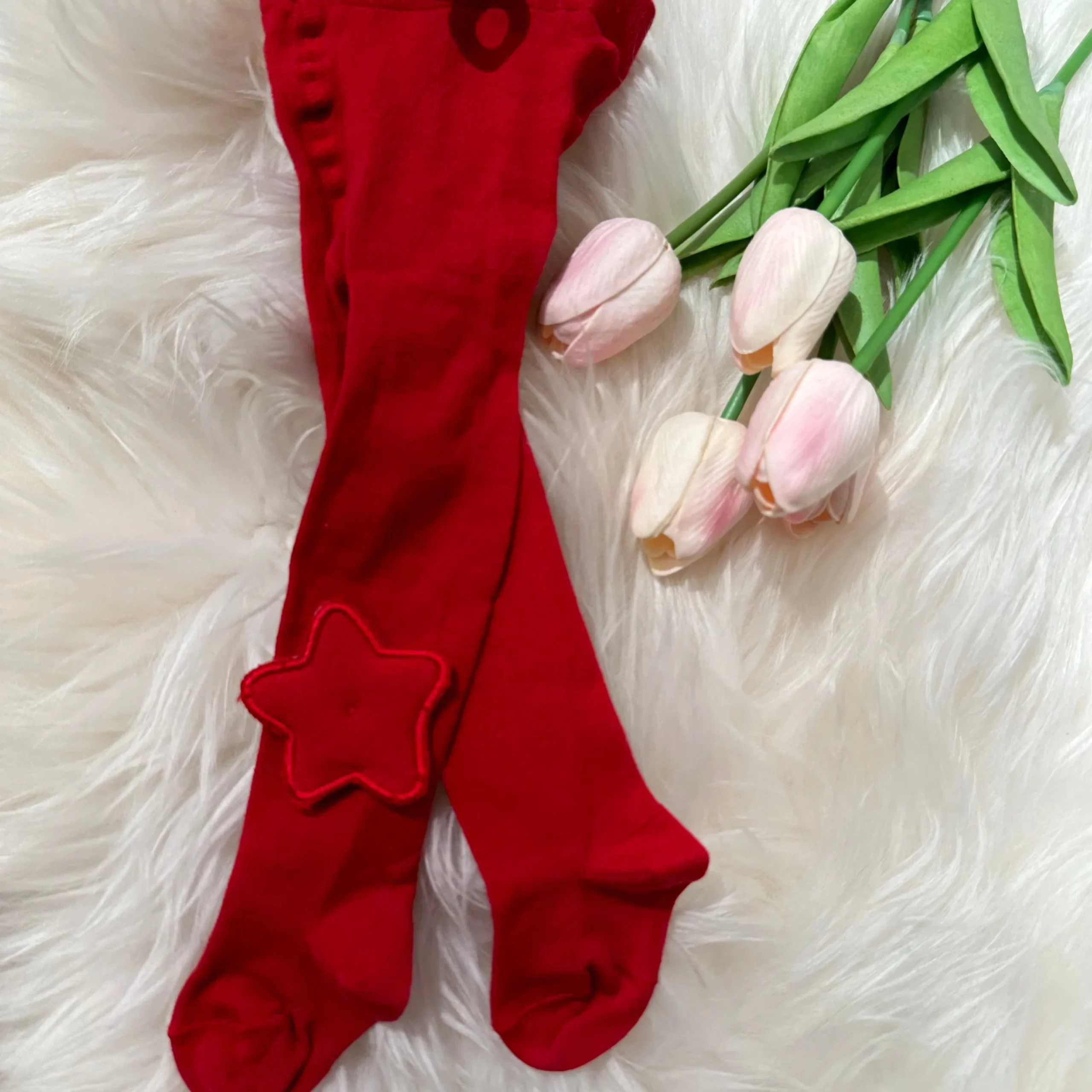 Calzamaglia bimba Rosso con Stellina Meia Pata