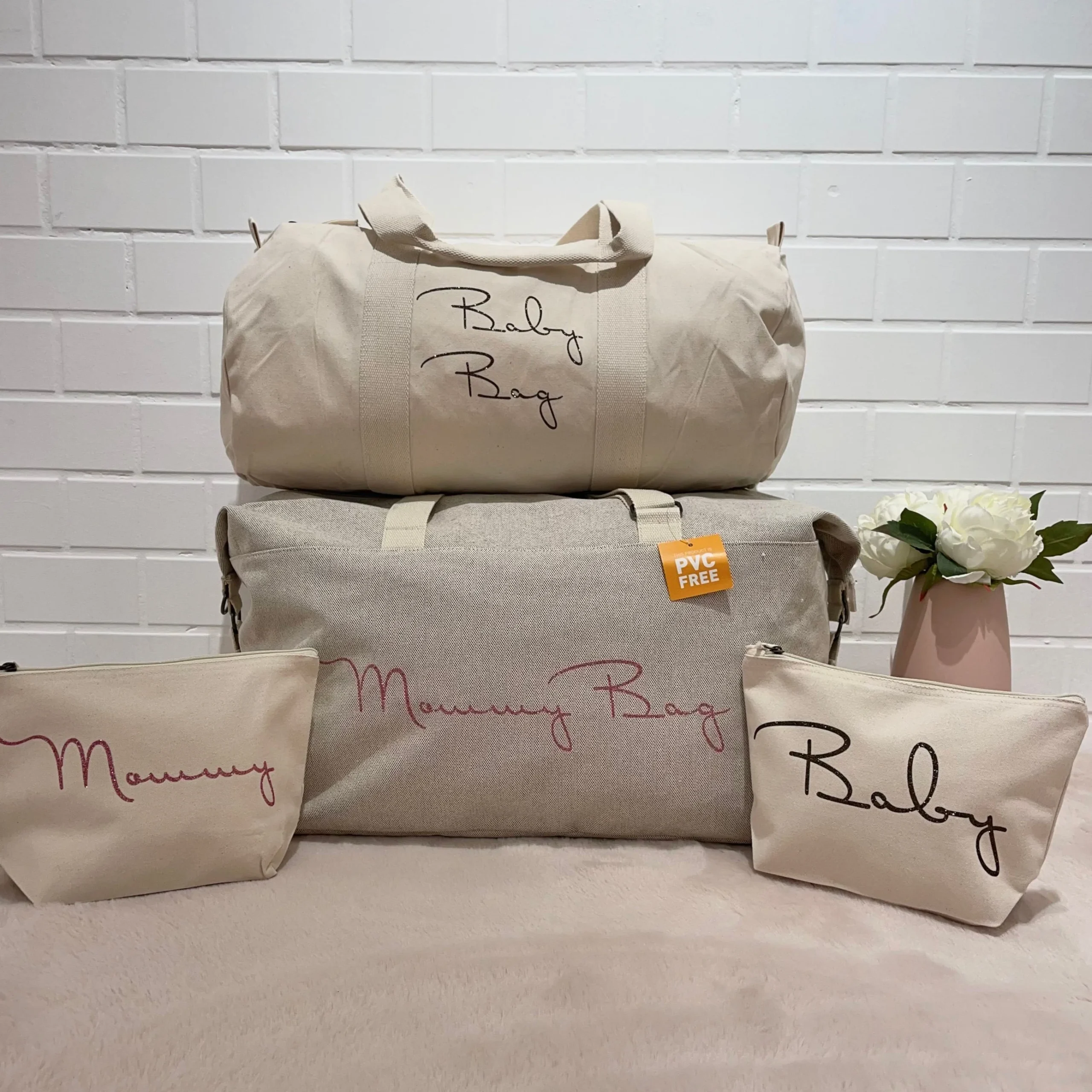 Borsone mamma, 1 borsone baby e 2 pochette Stilizzato - immagine 8