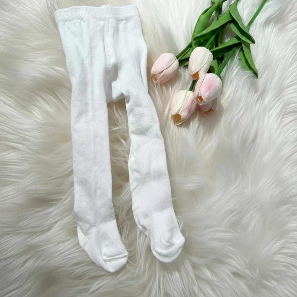 Calzamaglia Neonata Bianco con Volant elasticizzata - immagine 3