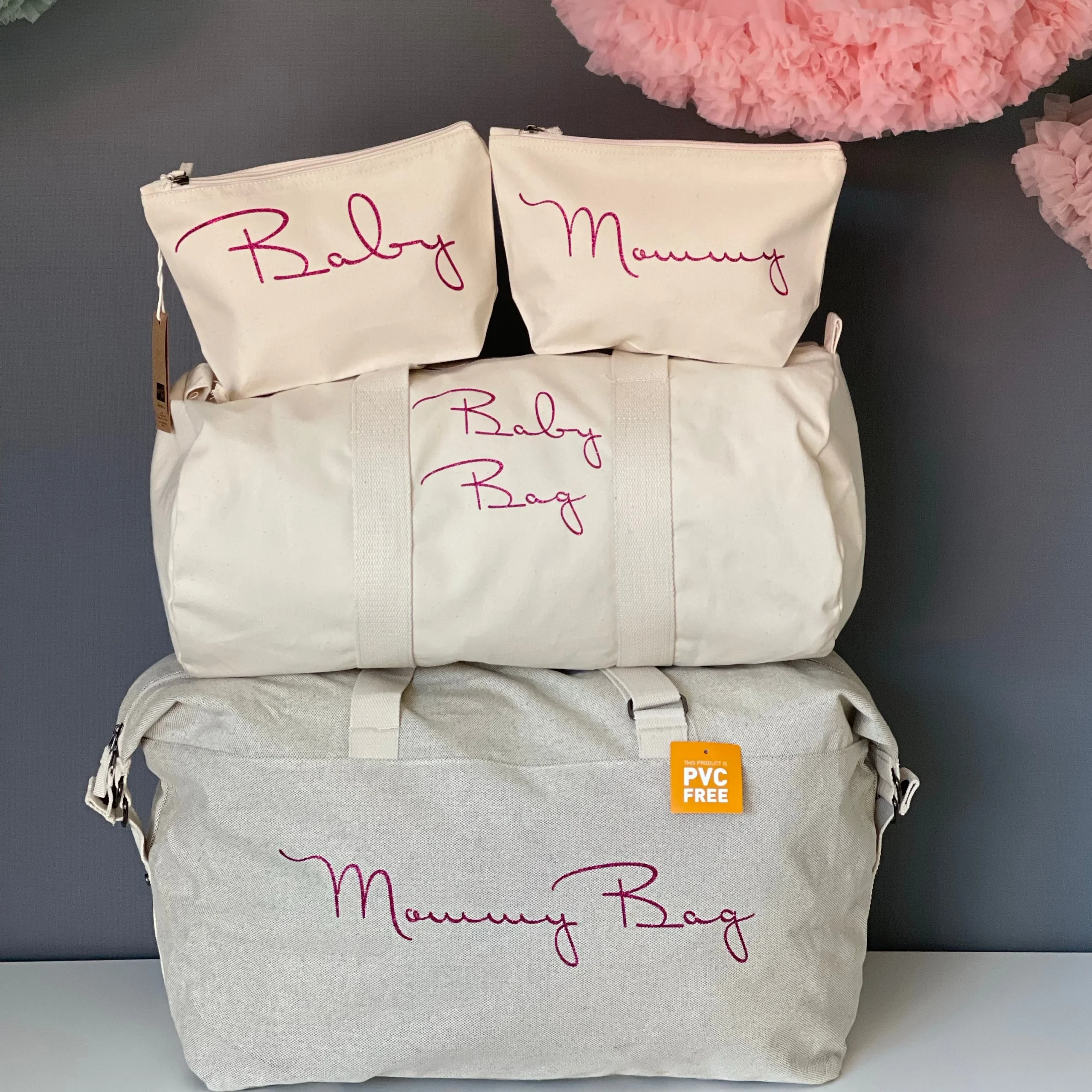 Borsone mamma, 1 borsone baby e 2 pochette Stilizzato - immagine 4