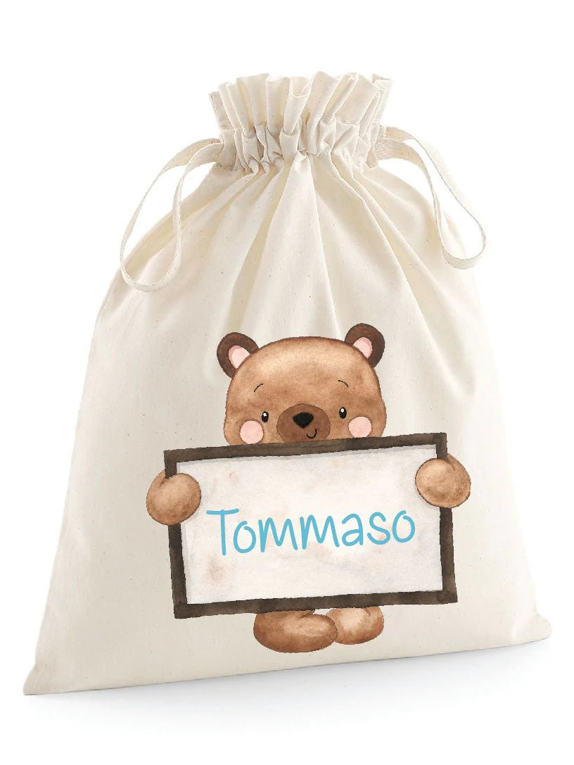 Sacchetti primi cambi/Organizer personalizzabili Orsetto Lavagna