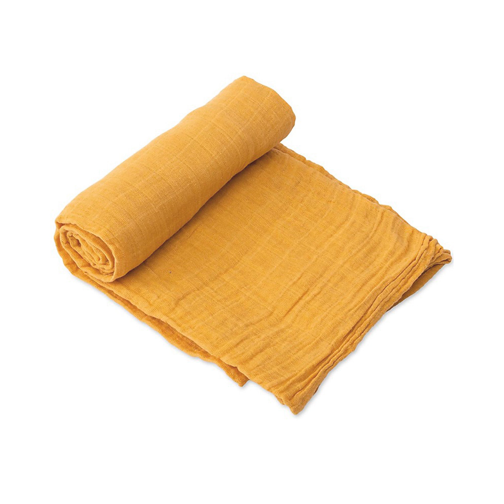 Little Unicorn Mussola 100% cotone Mostarda - immagine 2