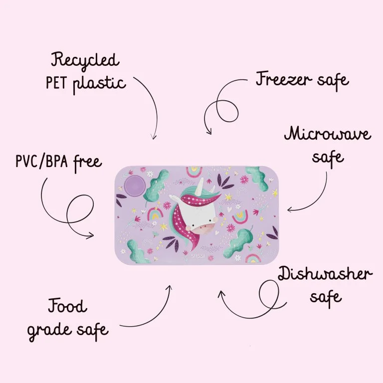 Lunch box in pet alimentare – Unicorno Sparkly – SASSI - immagine 4