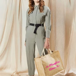 Borsa in Juta Total Beige personalizzabile