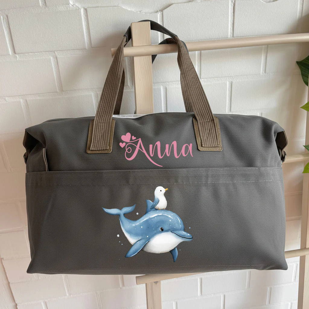 Borsone medio in cotone Doce Delfino - immagine 3