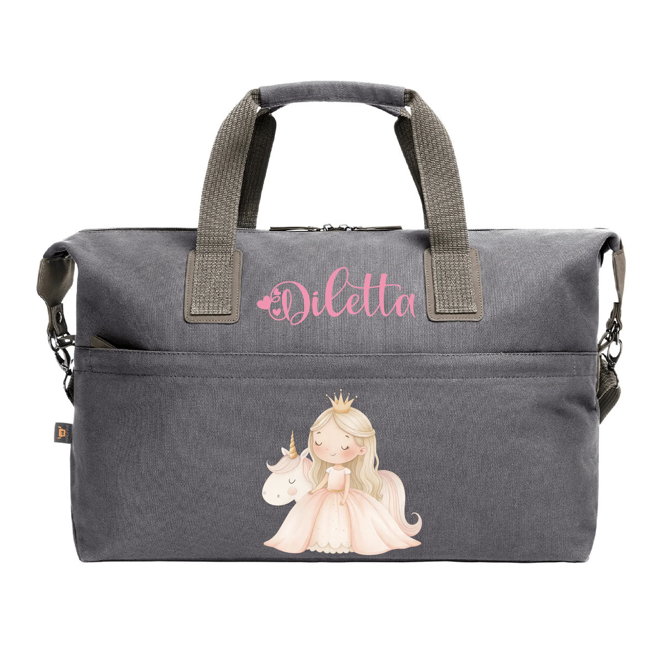 Borsone medio personalizzabile Principessa Unicorno - immagine 4
