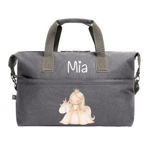 Borsone medio personalizzabile Principessa Unicorno