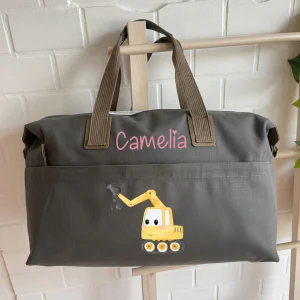 Borsone medio in cotone personalizzabile con Escavatore