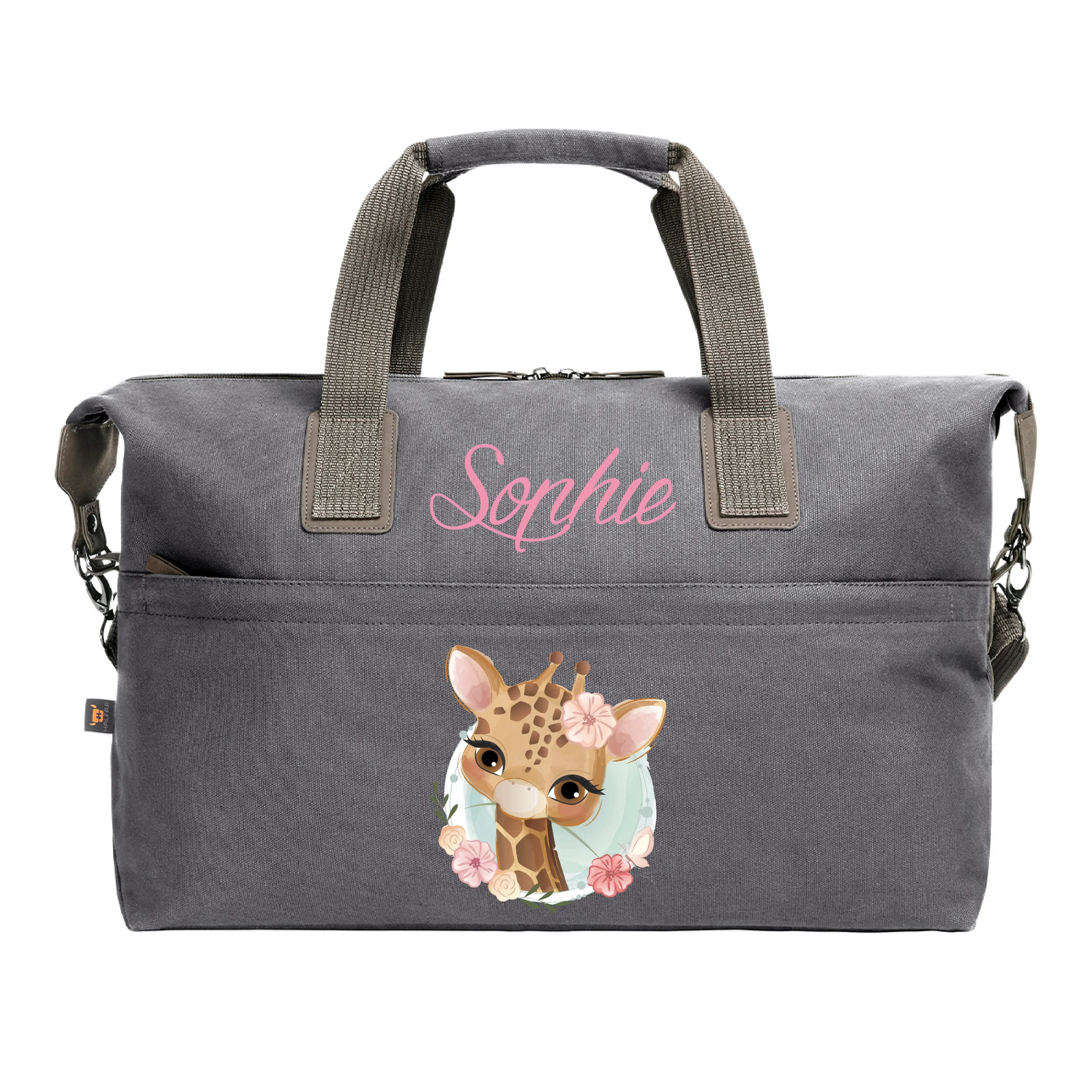 Borsone medio in cotone personalizzabile Giraffa - immagine 3