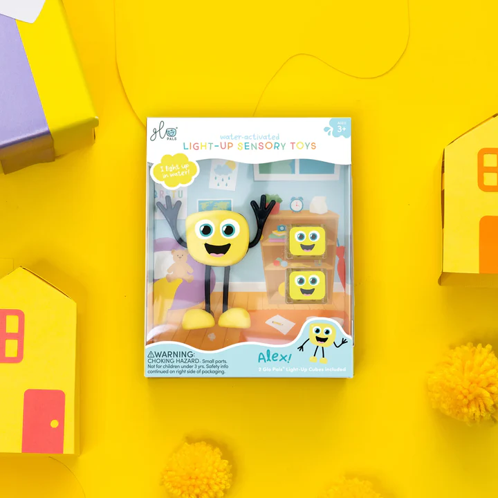 Glo Pals Set Personaggio + 2 cubi Alex Giallo - immagine 6