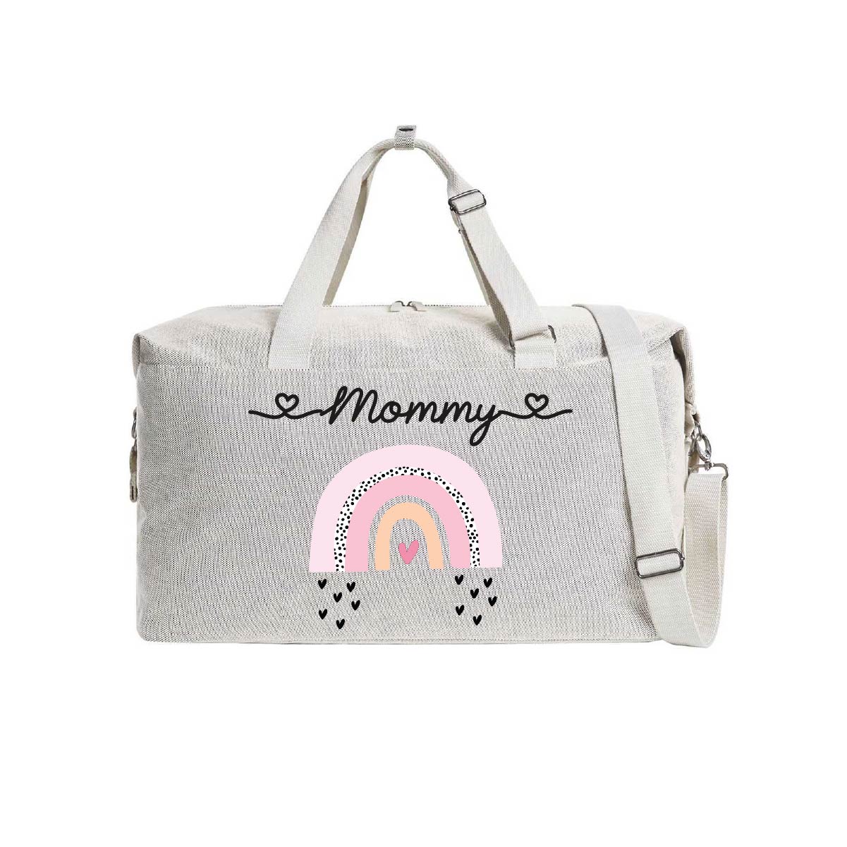 Borsone Parto Arcobaleno Rosa e Pochette abbinata - immagine 3