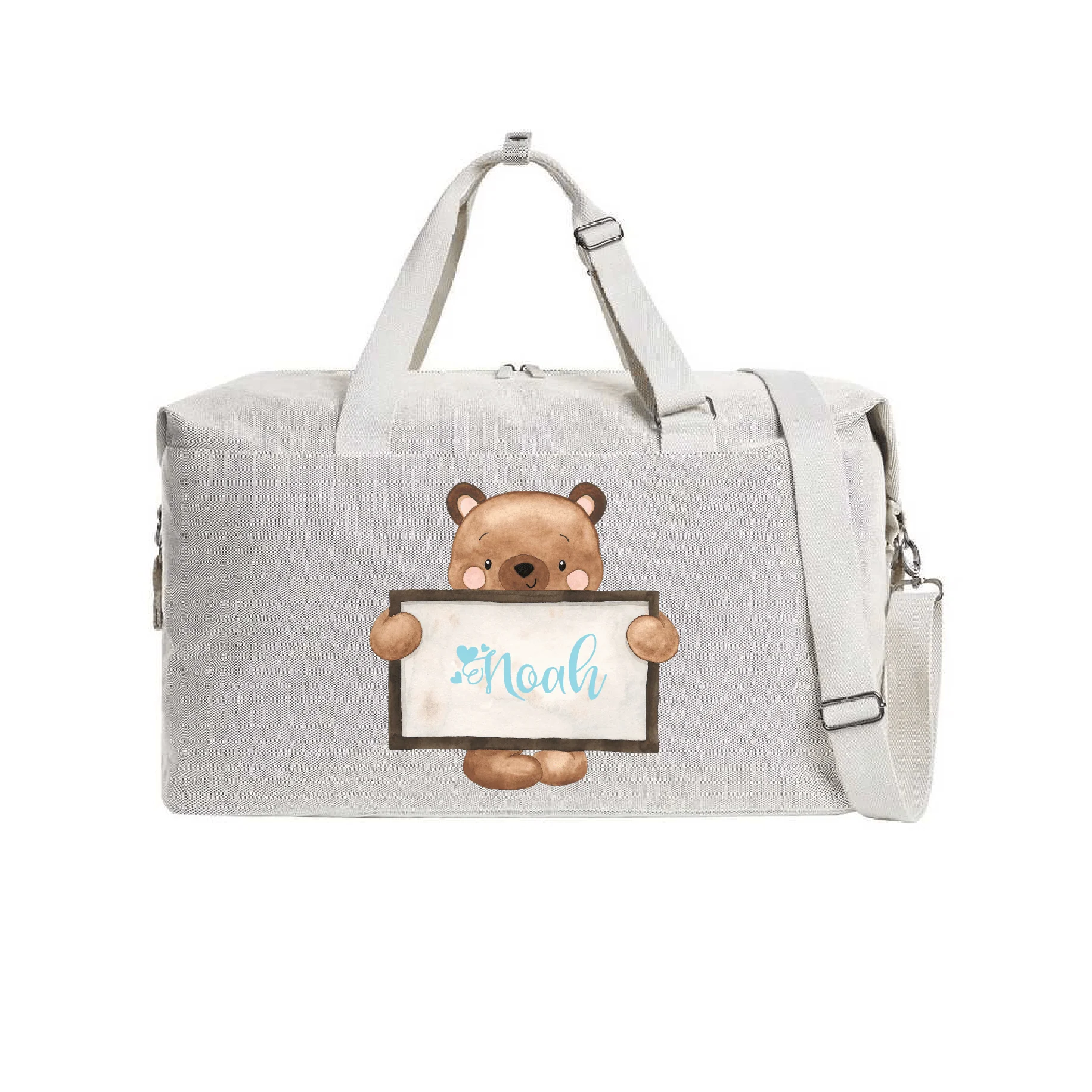 Borsone modello “Mommy” Beige Orsetto Lavagna - immagine 3