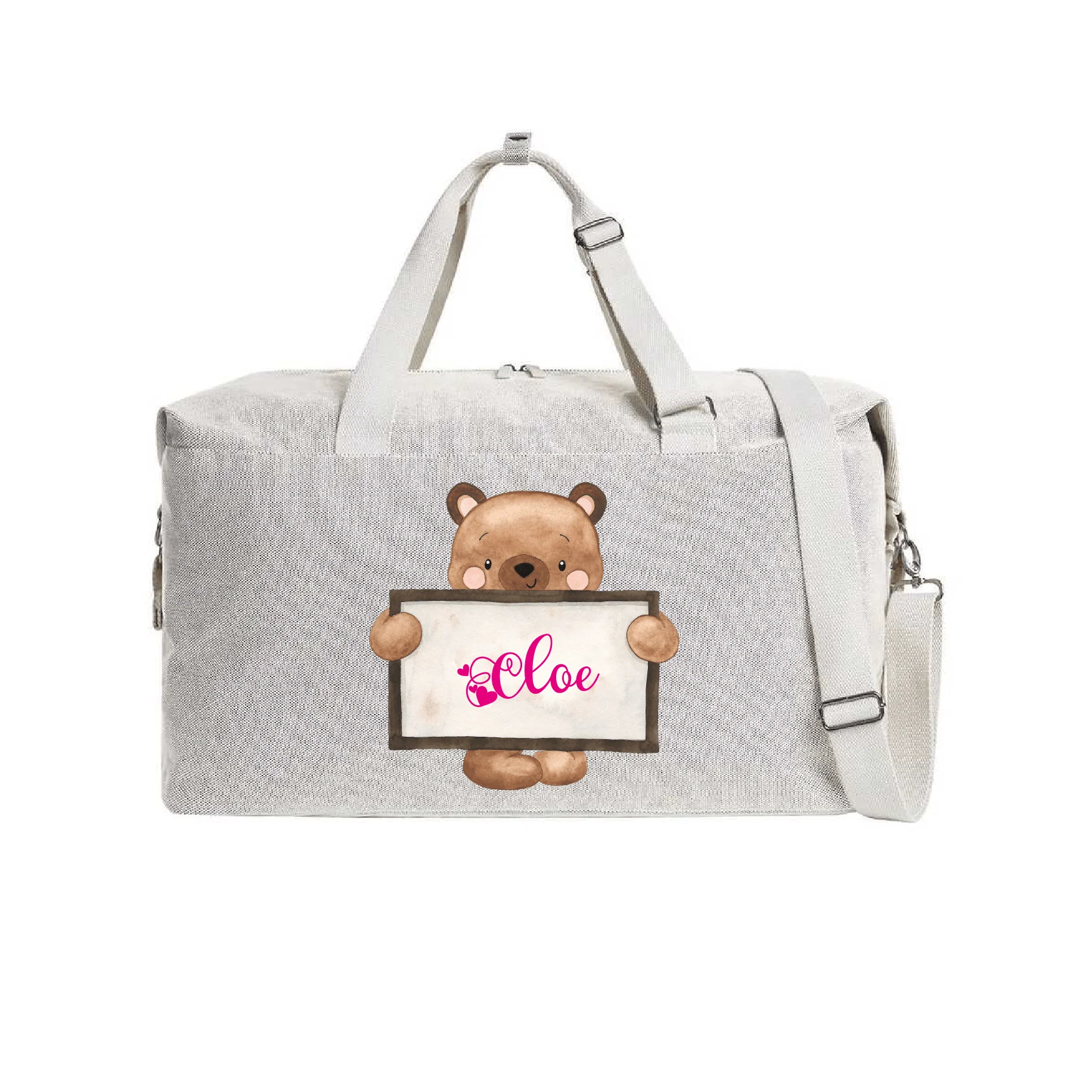 Borsone modello “Mommy” Beige Orsetto Lavagna - immagine 4