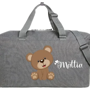 Borsone modello “Mommy” Grey Orsetto