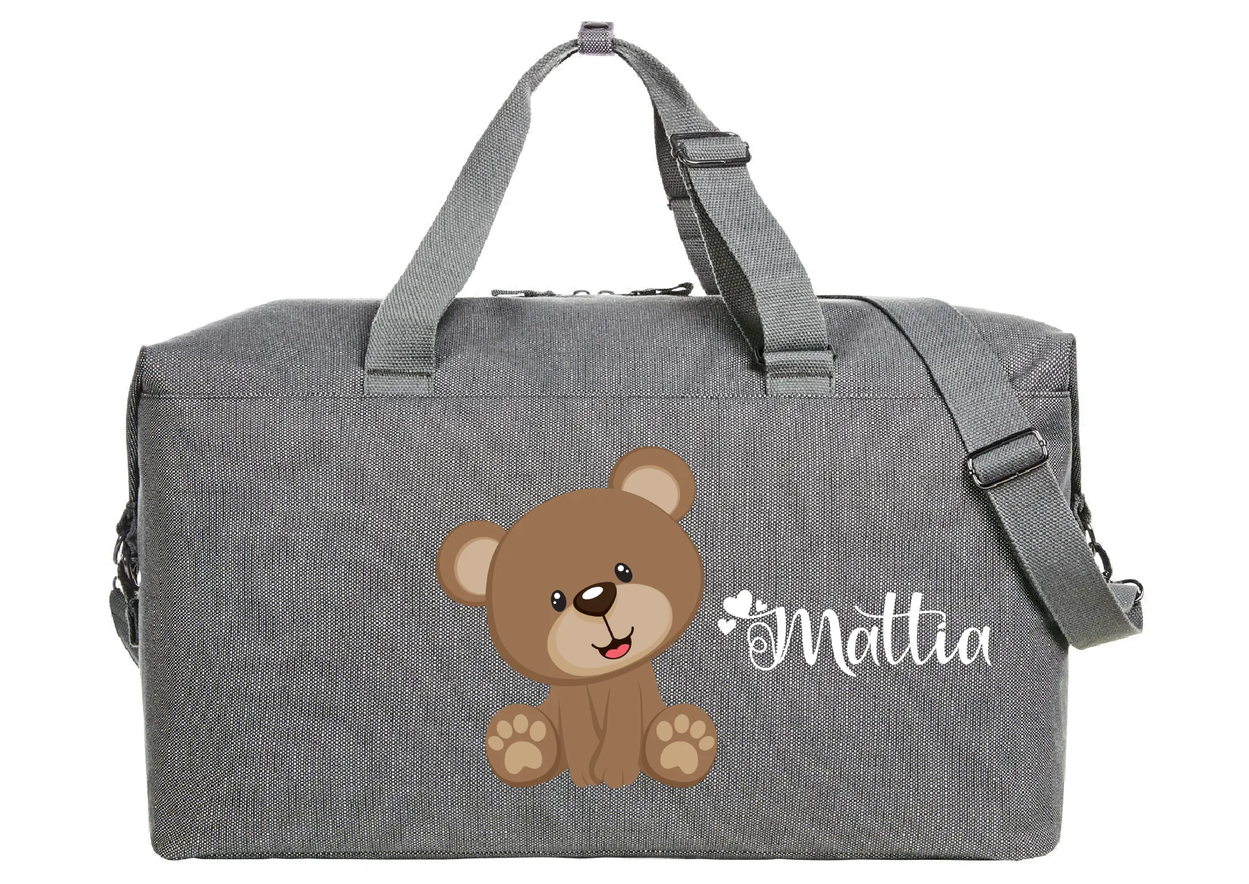 Borsone modello “Mommy” Grey Orsetto