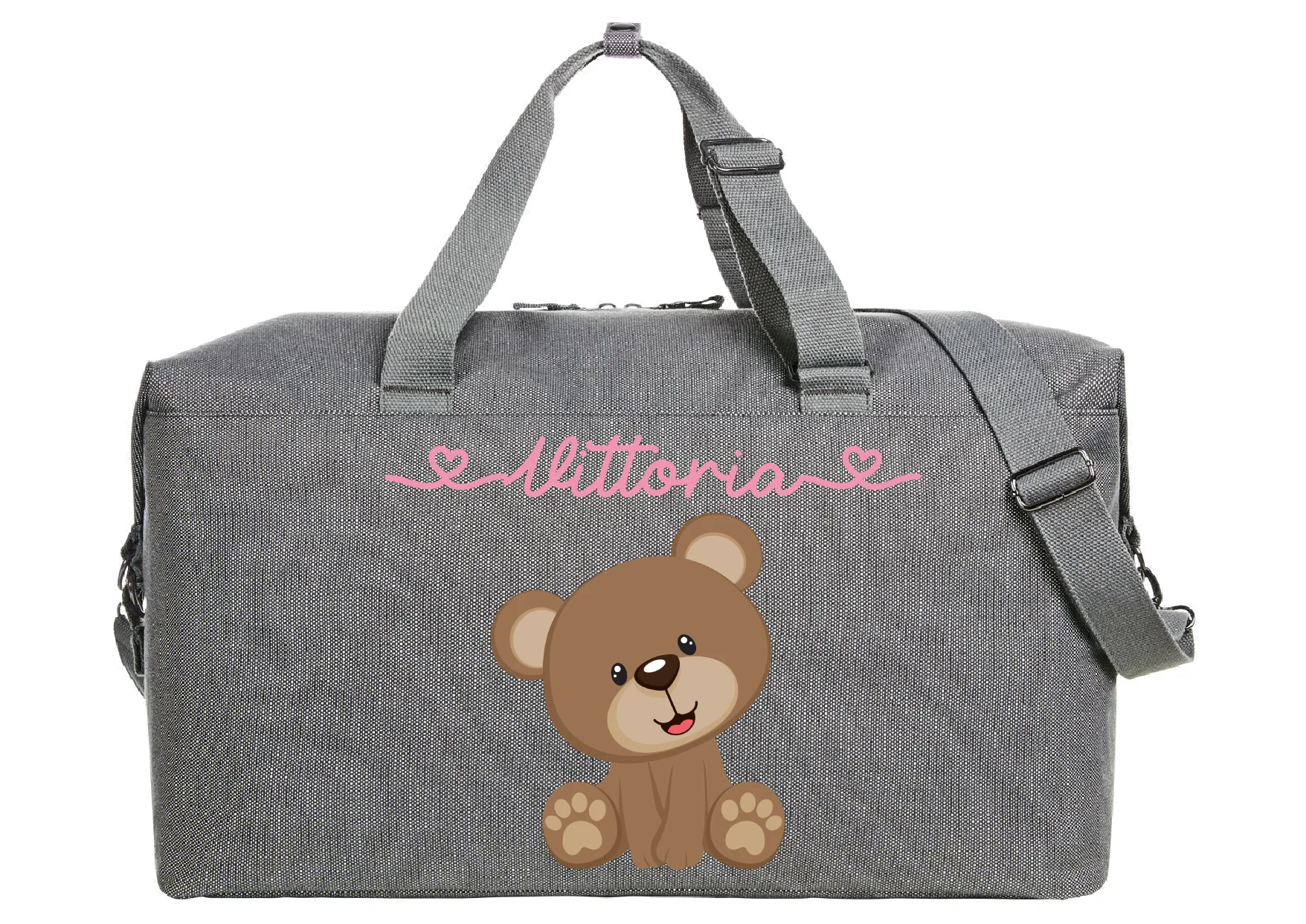 Borsone modello “Mommy” Grey Orsetto - immagine 4