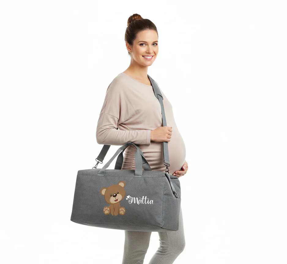 Borsone modello “Mommy” Grey Orsetto - immagine 3