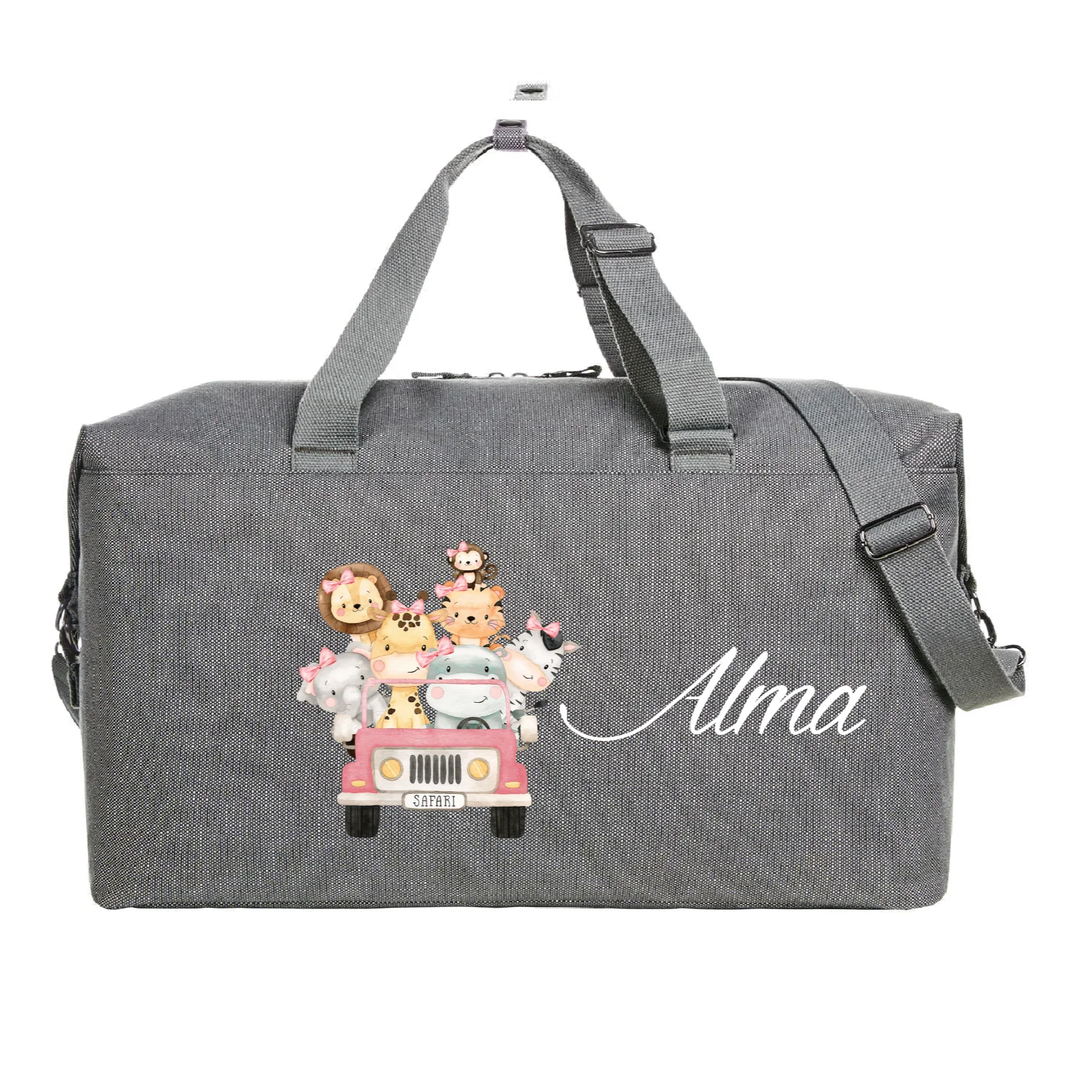 Borsone modello “Mommy” Grey Safari Rosa - immagine 3