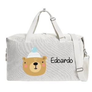 Borsone modello “Mommy” Beige Orsetto Cappello