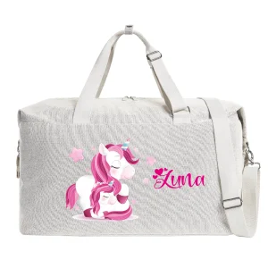 Borsone modello “Mommy” Beige Unicorno Mamma