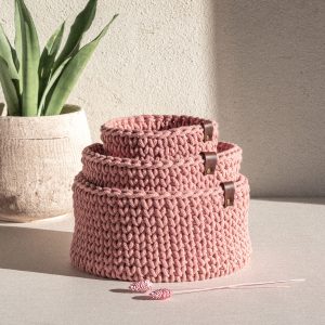 MŌ Cestino in cotone riciclato Blush