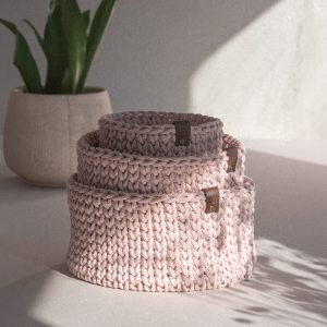 MŌ Cestino in cotone Pastel Pink