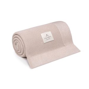 my memi Coperta in Bambù e Cotone biologico Beige Chiaro