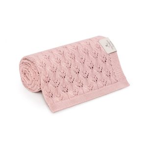 my memi Coperta Openwork 80×100 Powder Pink